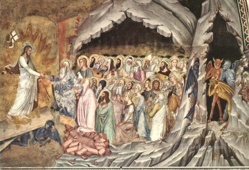 アンドレア ダ フィレンツェ Painting - 辺獄へのキリストの降下 クアトロチェントの画家 アンドレア・ダ・フィレンツェ